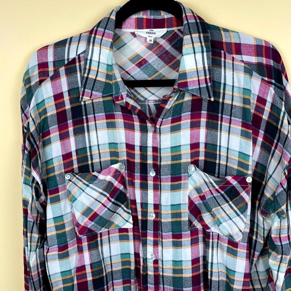 Entro Maroon Mother of Pearls Button Down Short M - Picture 2 of 9